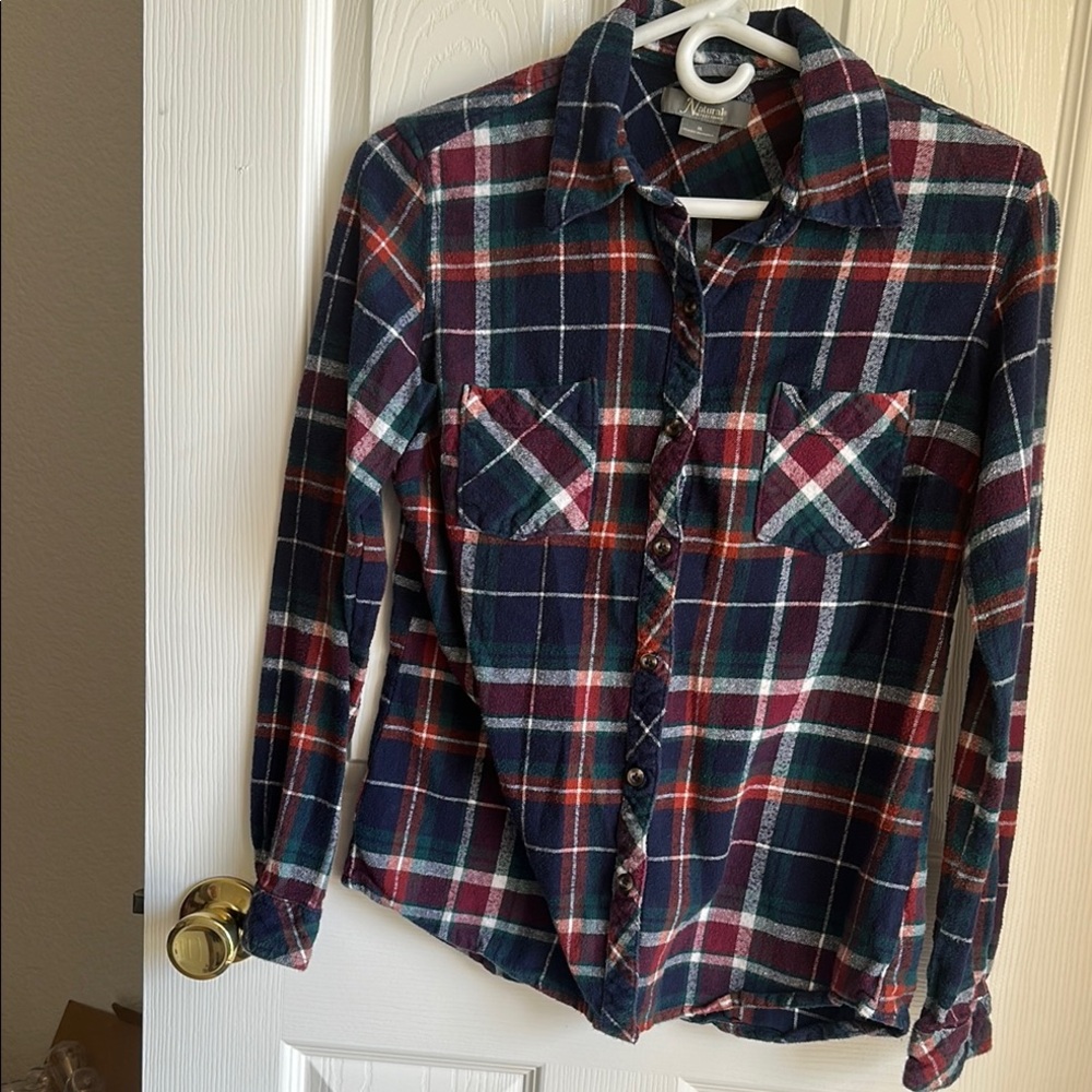 Plaid Button-Up Shirt